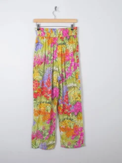 Women's Vintage Floral Printed Trousers S