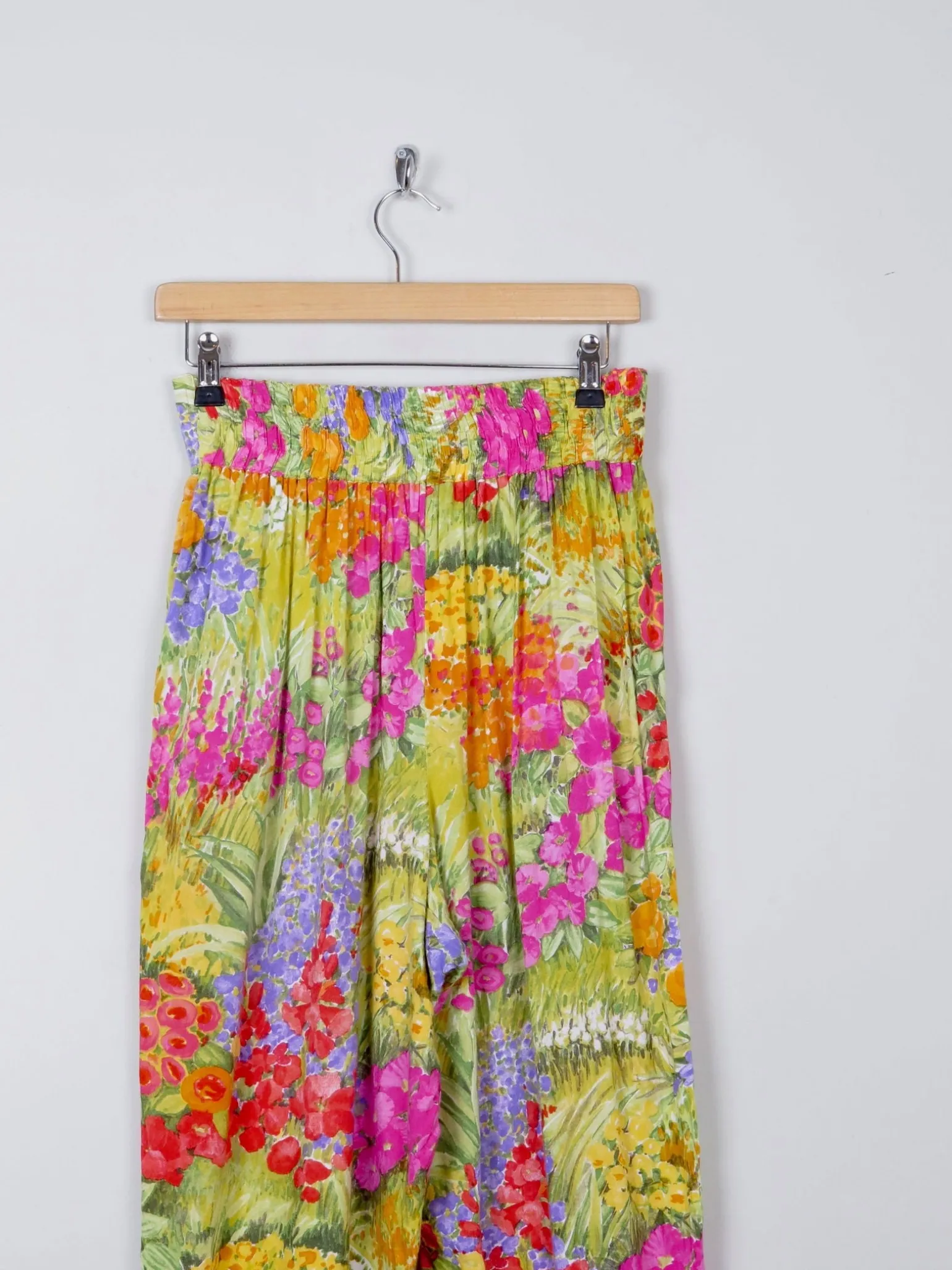 Women's Vintage Floral Printed Trousers S