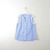 Women's Vintage Gingham Sleeveless Blouse M/L