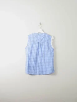 Women's Vintage Gingham Sleeveless Blouse M/L