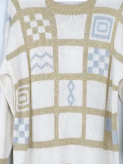 Women’s Vintage Gold & Silver Knitted Jumper S-L