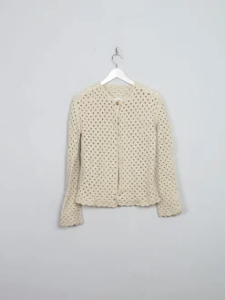 Women's Vintage Gold Crochet Cardigan S/M