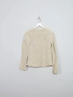 Women's Vintage Gold Crochet Cardigan S/M