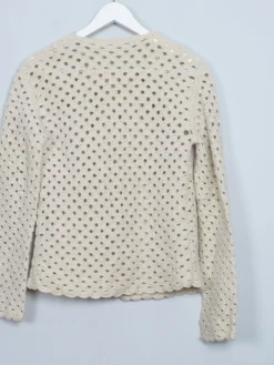 Women's Vintage Gold Crochet Cardigan S/M