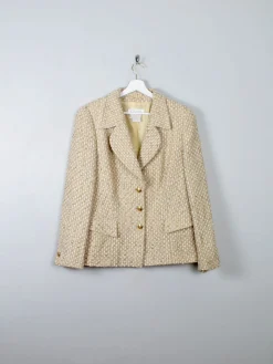 Women's Vintage Gold Tweed Escada Jacket L