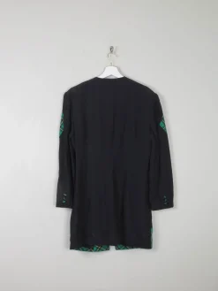 Women's Vintage Green & Black Tartan Jacket S