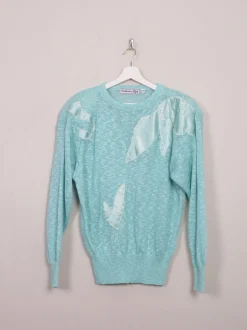 Women's Vintage Green Cotton Jumper M