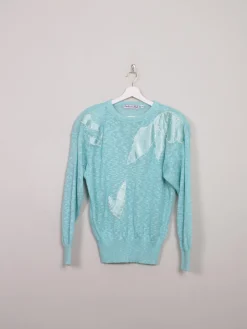 Women's Vintage Green Cotton Jumper M