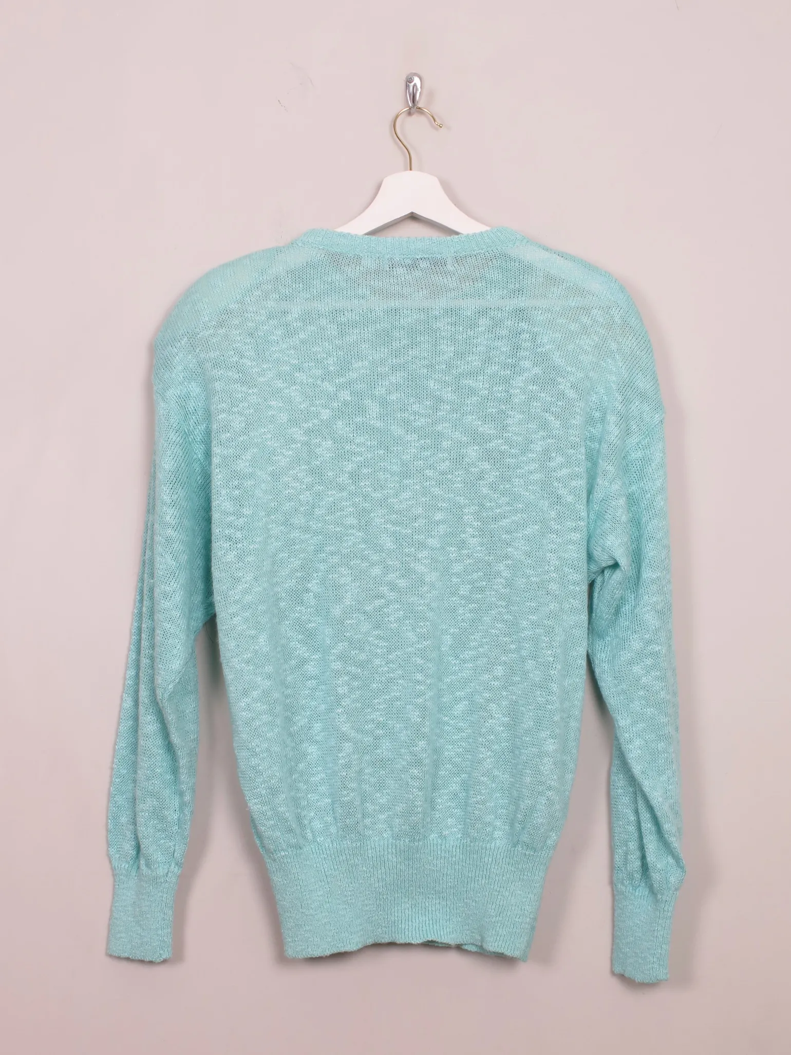 Women's Vintage Green Cotton Jumper M