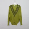 Women's Vintage Green Mohair Jumper L