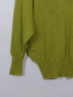 Women's Vintage Green Mohair Jumper L