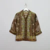 Women's Vintage Green Paisley 1950s Blouse S