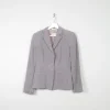 Women's Vintage Grey Armani Satin Jacket 6/8 XS