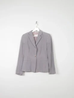 Women's Vintage Grey Armani Satin Jacket 6/8 XS