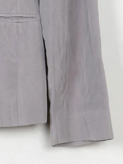 Women's Vintage Grey Armani Satin Jacket 6/8 XS
