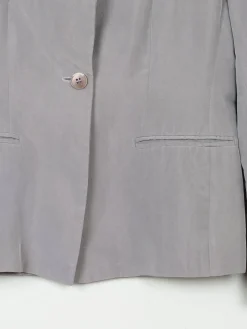 Women's Vintage Grey Armani Satin Jacket 6/8 XS