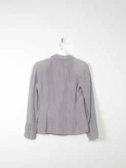Women's Vintage Grey Armani Satin Jacket 6/8 XS