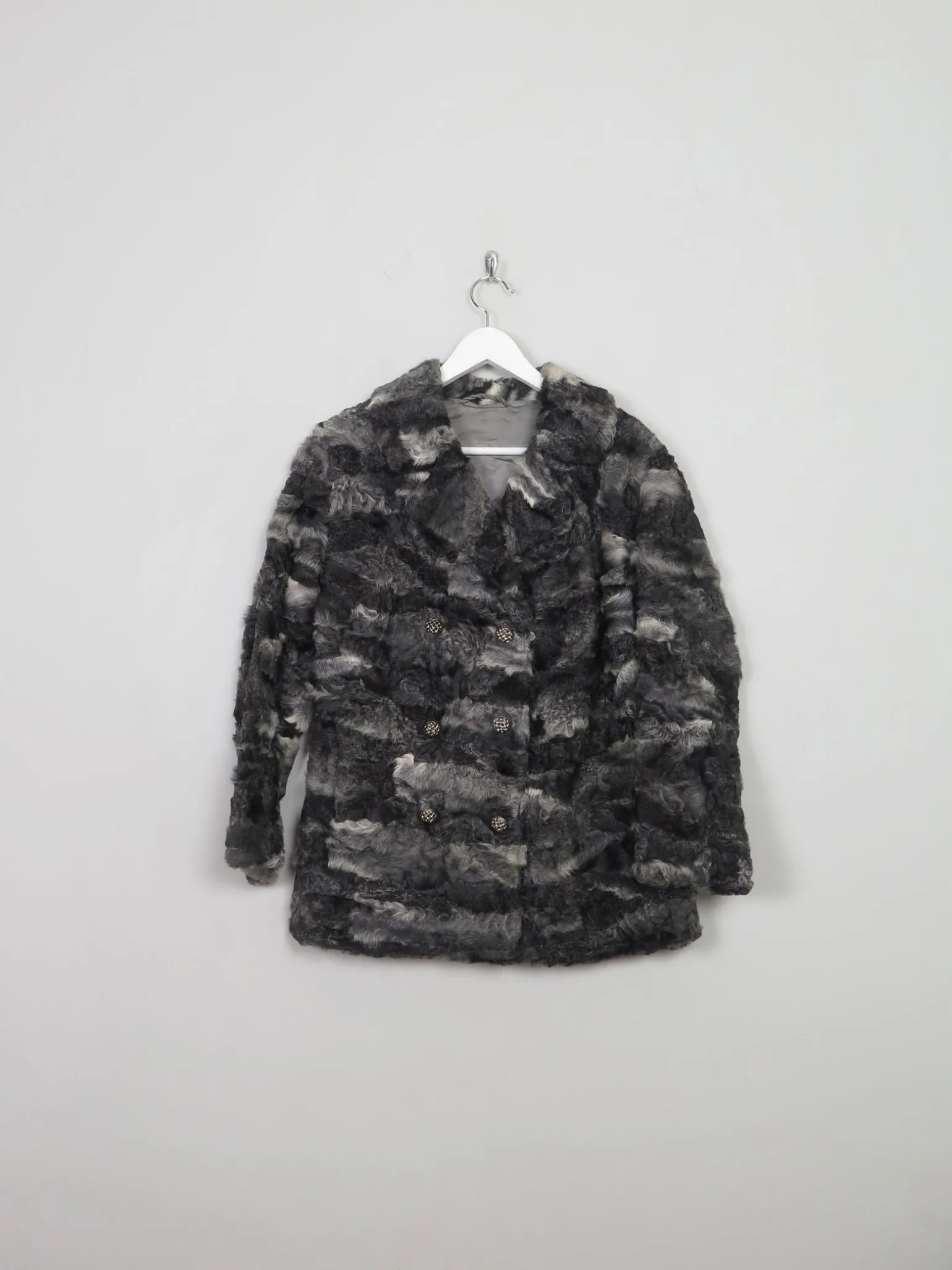 Women's Vintage Grey Astrachan Jacket M