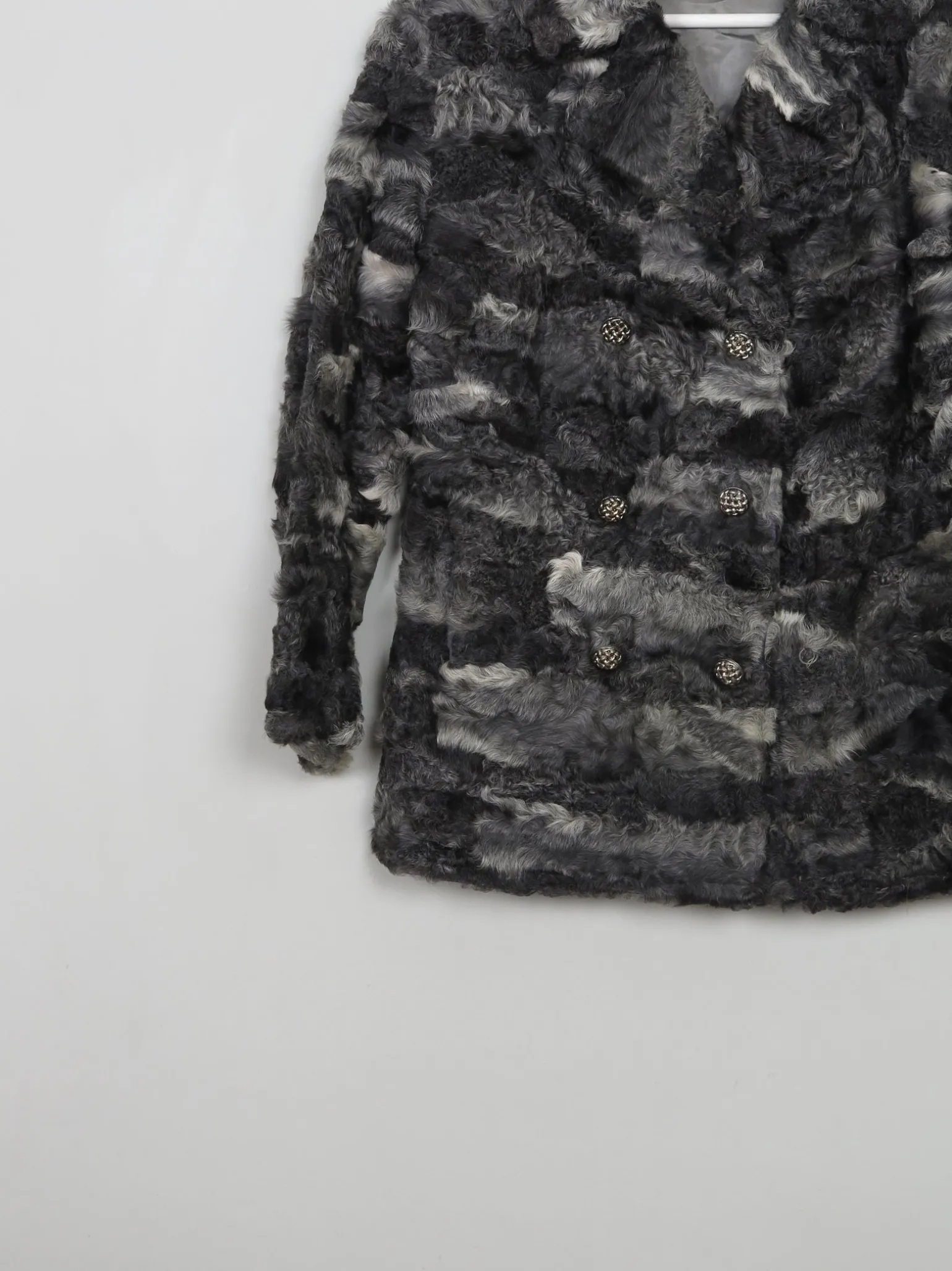 Women's Vintage Grey Astrachan Jacket M