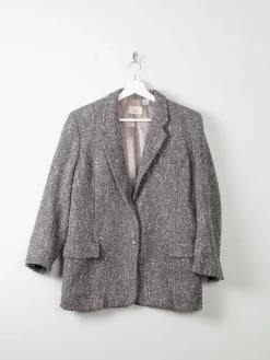 Women's Vintage Grey Tweed Liz Claiborne Jacket S/M Petit