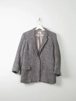Women's Vintage Grey Tweed Liz Claiborne Jacket S/M Petit