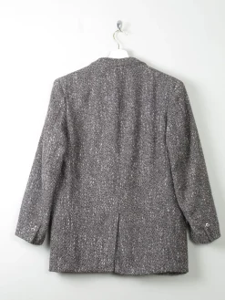Women's Vintage Grey Tweed Liz Claiborne Jacket S/M Petit