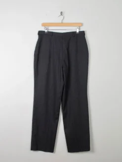 Women's Vintage Grey Wool Trousers L 33"/31L