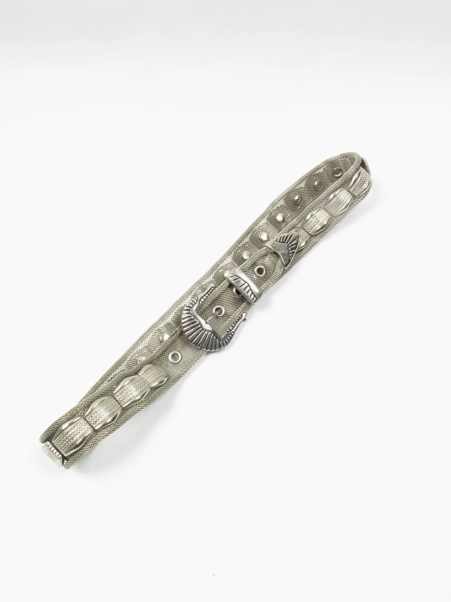 Women's Vintage Heavy Metal Silver Belt S/M