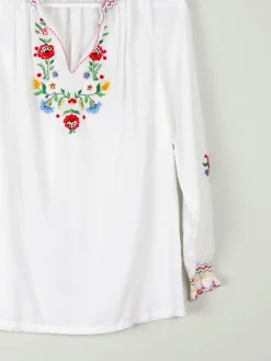 Women's Vintage Hungarian Embroidered Peasant Blouse S