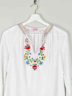 Women's Vintage Hungarian Embroidered Peasant Blouse S