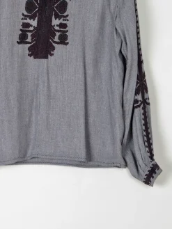 Women's Vintage Hungarian Embroidered 1970s Blouse S