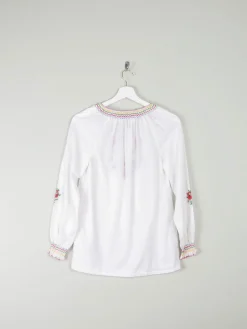 Women's Vintage Hungarian Embroidered Peasant Blouse S