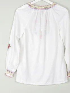 Women's Vintage Hungarian Embroidered Peasant Blouse S