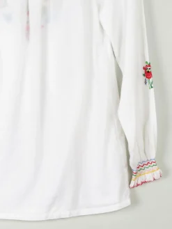 Women's Vintage Hungarian Embroidered Peasant Blouse S
