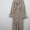Women's Vintage Knitted Coat Light Brown M