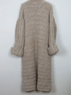 Women's Vintage Knitted Coat Light Brown M