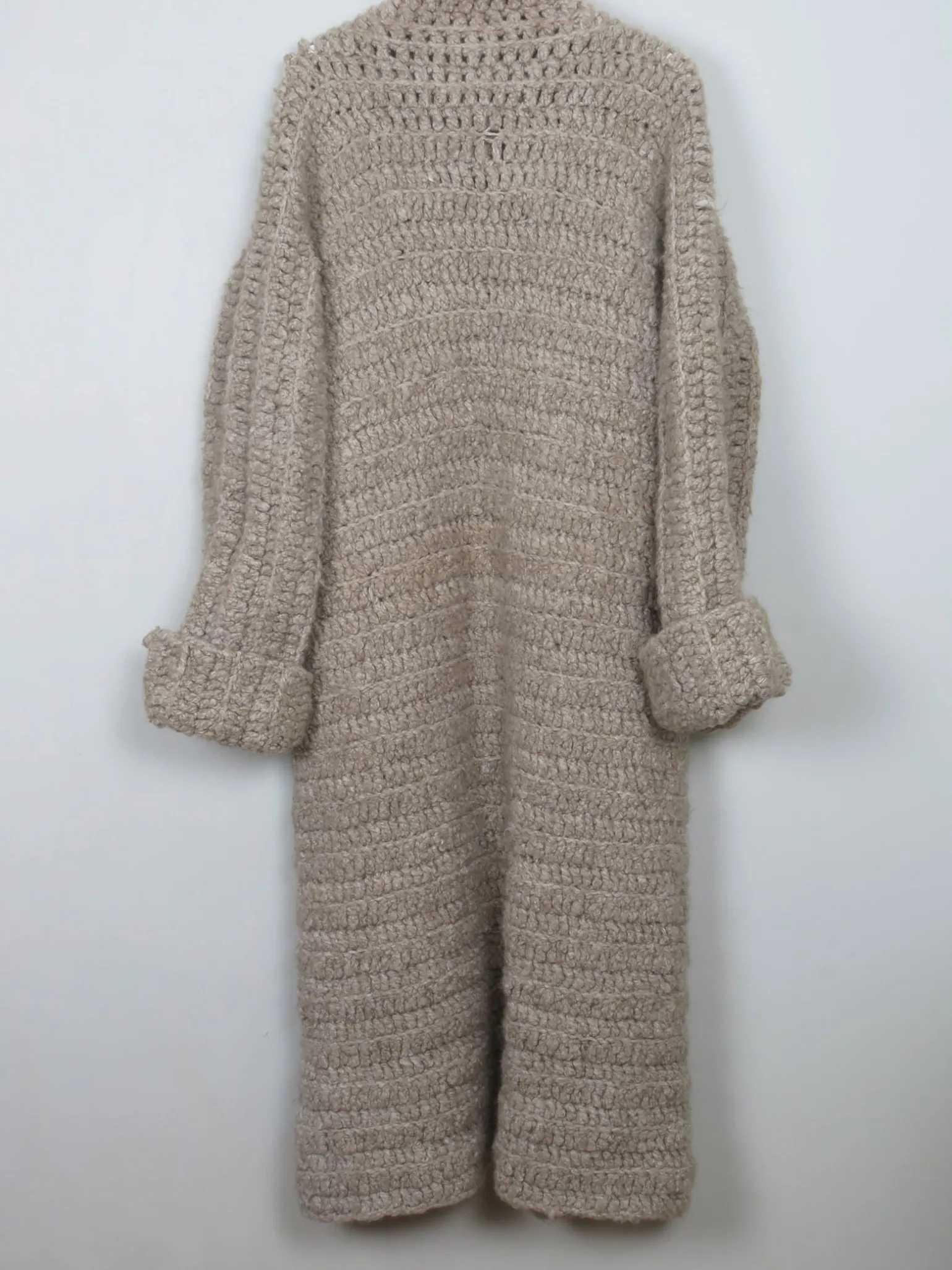 Women's Vintage Knitted Coat Light Brown M