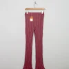 Women's Vintage Knitted Pink Trousers Unworn XS/S