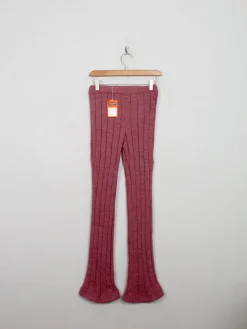 Women's Vintage Knitted Pink Trousers Unworn XS/S