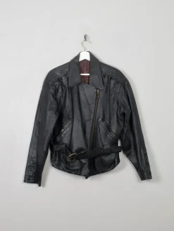 Women's Vintage Leather Biker Jacket M