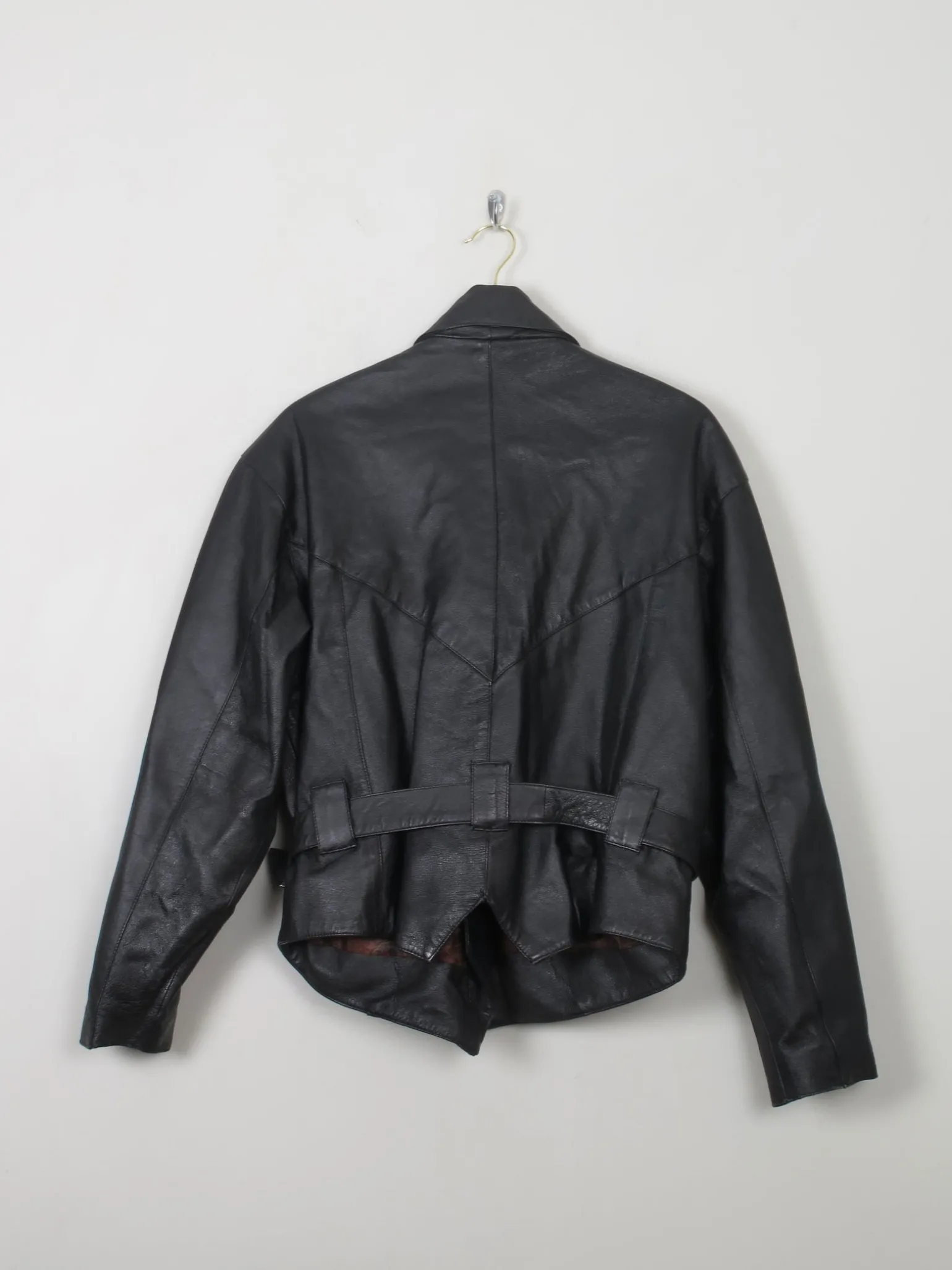 Women's Vintage Leather Biker Jacket M