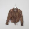Women's Vintage Leather Cropped Jacket S/M