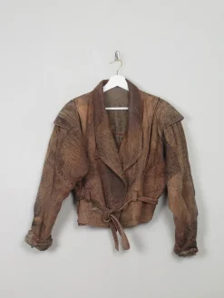 Women's Vintage Leather Cropped Jacket S/M