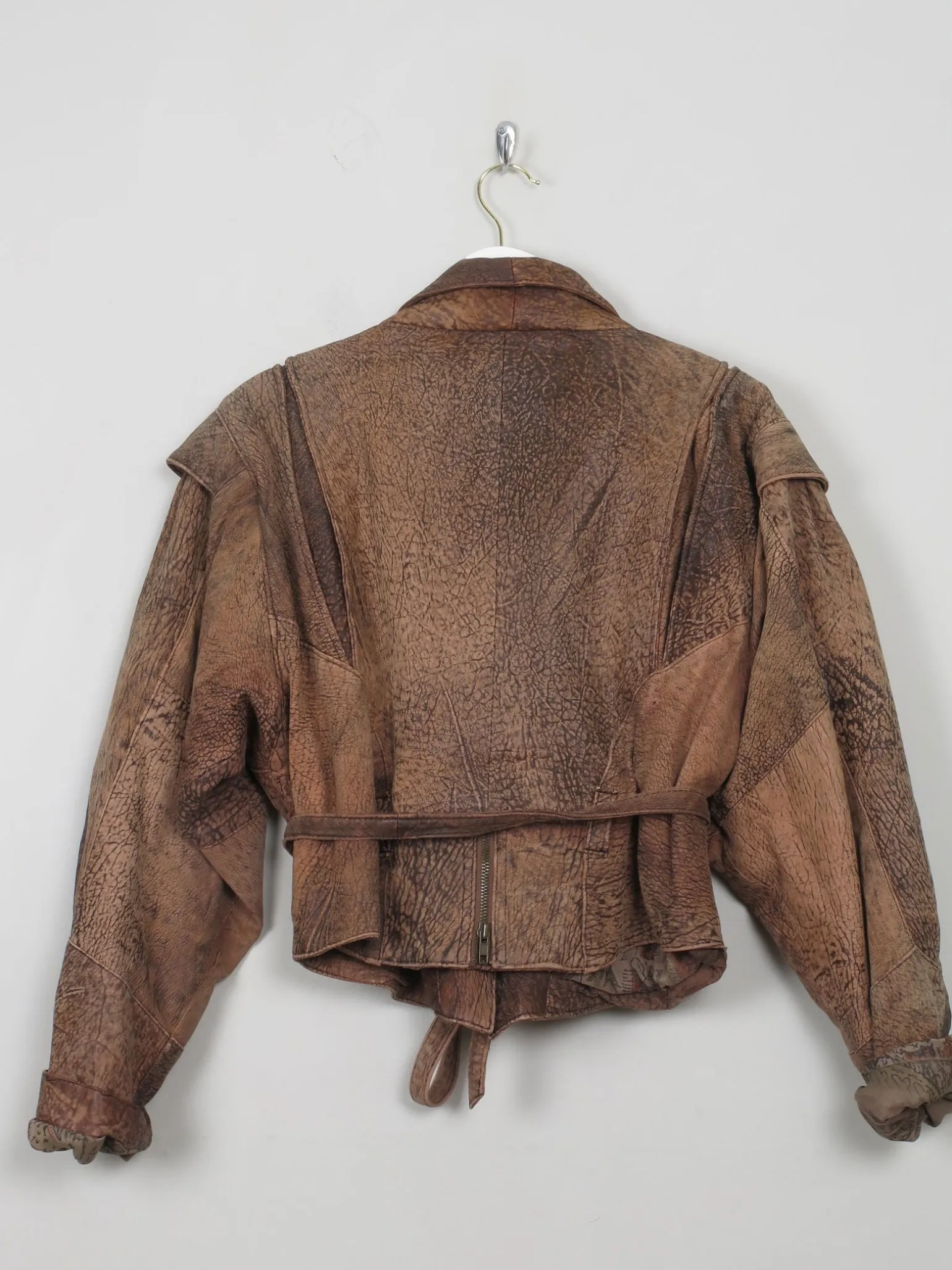 Women's Vintage Leather Cropped Jacket S/M