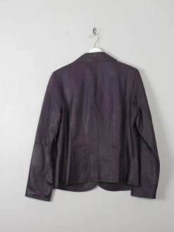 Women's Vintage Leather Jacket Grape S/M