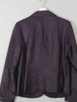 Women's Vintage Leather Jacket Grape S/M