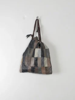Women's Vintage Leather Patchwork Bag