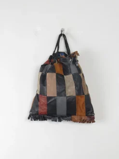 Women's Vintage Leather Patchwork Bag