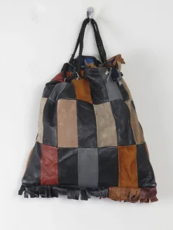 Women's Vintage Leather Patchwork Bag