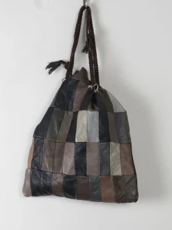 Women's Vintage Leather Patchwork Bag